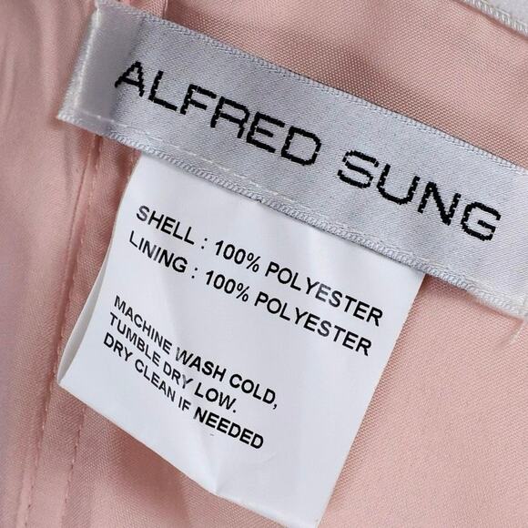 Alfred Sung Baby Pink Ball Gown/Prom Dress Front Leg Slit 14 - Picture 9 of 10